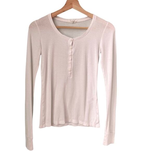 Rag & Bone Basic White Front Button Top in Size XS - Picture 3 of 7